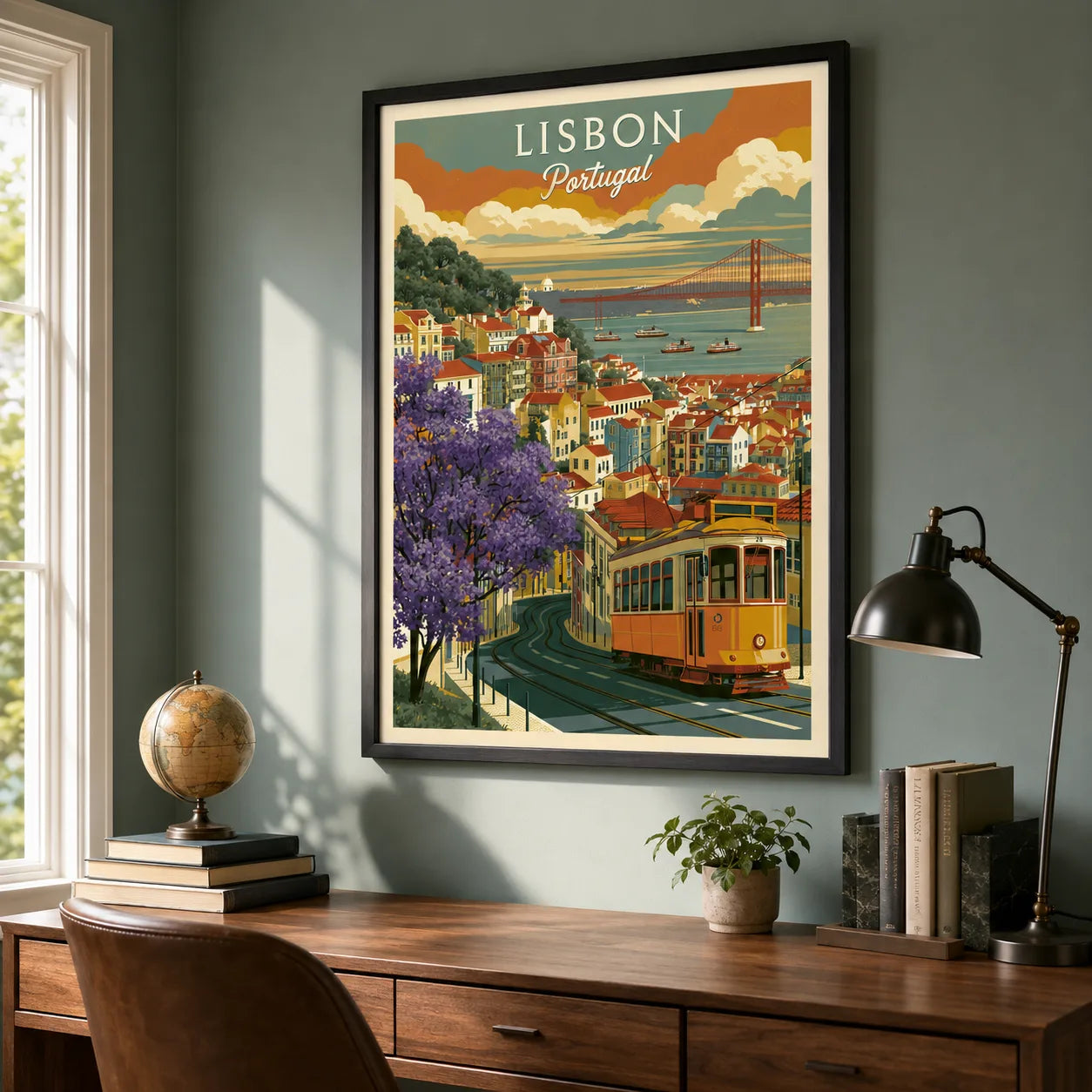 Lisbon Portugal Tram Wall Art Decor - Wall Art Decor - detail