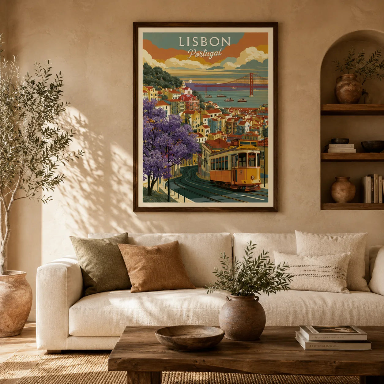 Lisbon Portugal Tram Wall Art Decor - Wall Art Decor - lifestyle