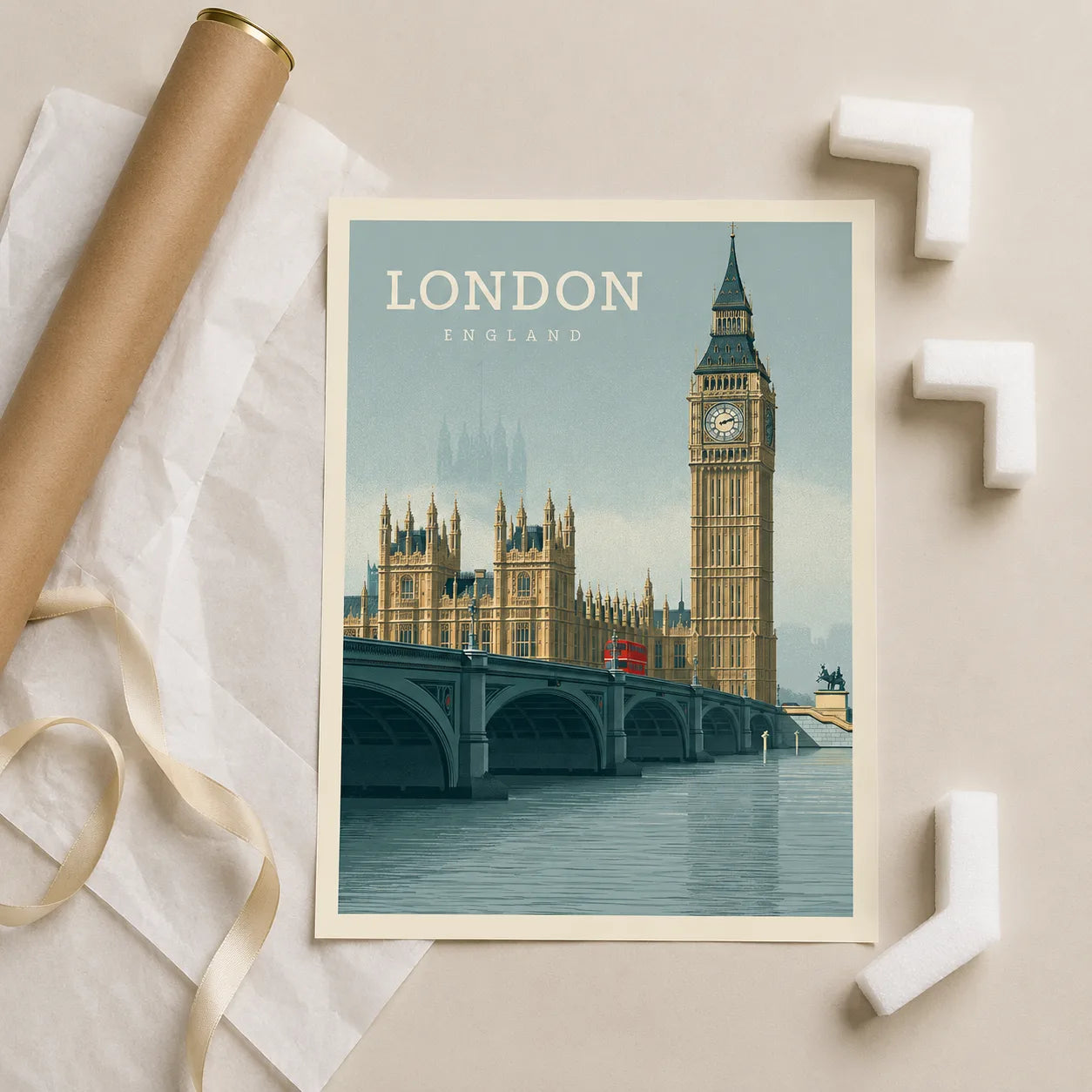 London Big Ben Travel Wall Art Decor - Wall Art Decor - back view