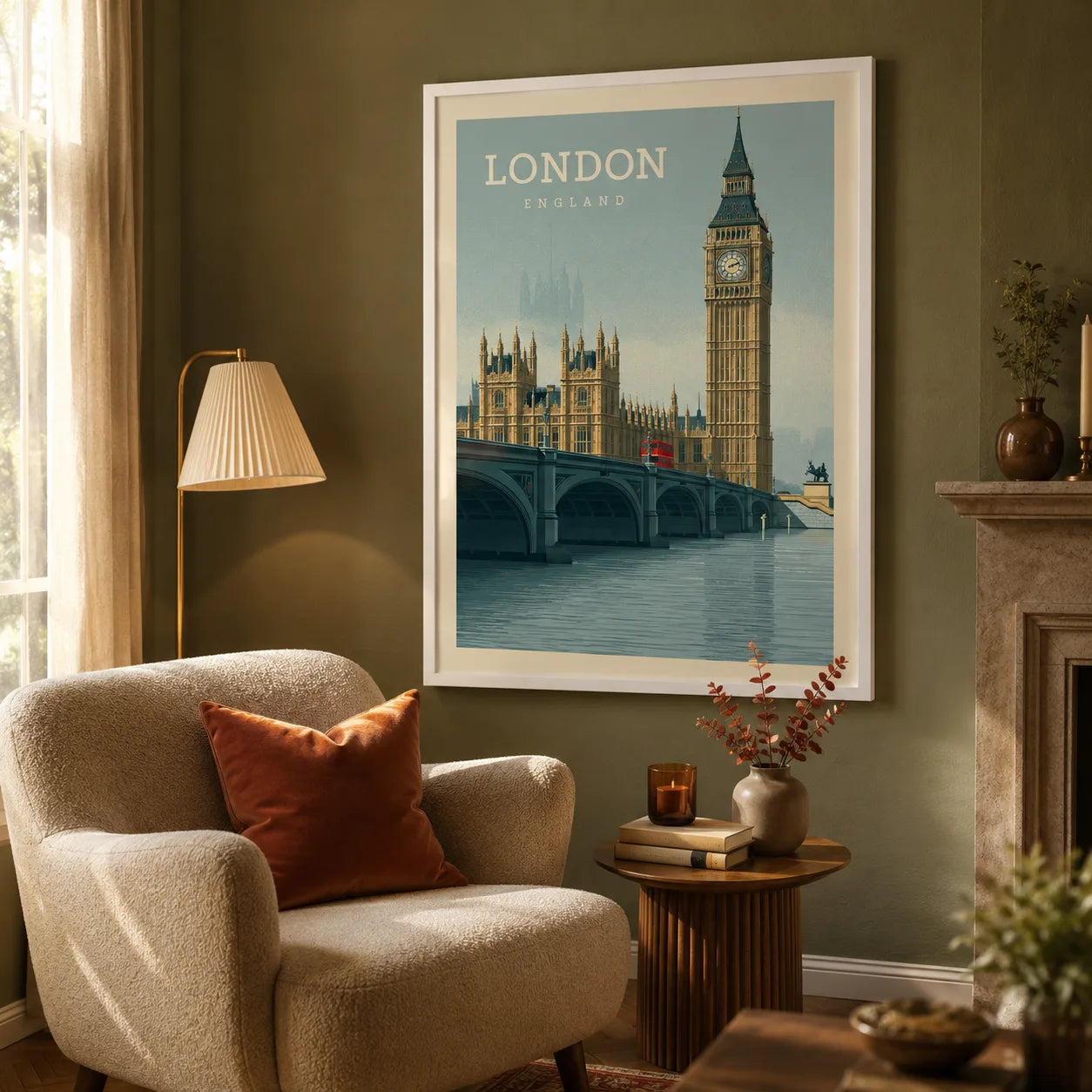 London Big Ben Travel Wall Art Decor - Wall Art Decor - in use