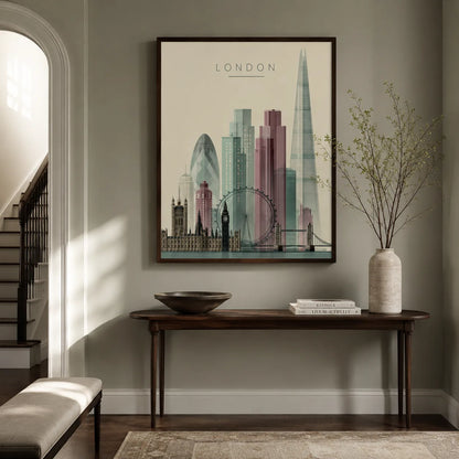London City Skyline Wall Art Decor - Wall Art Decor - alternate angle