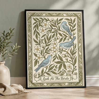 Look At The Birds Decorative Bluebird Wall Art Decor – preview 2