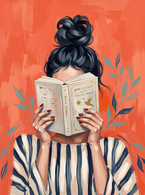 Lost in a Story Woman Reading Wall Art Decor