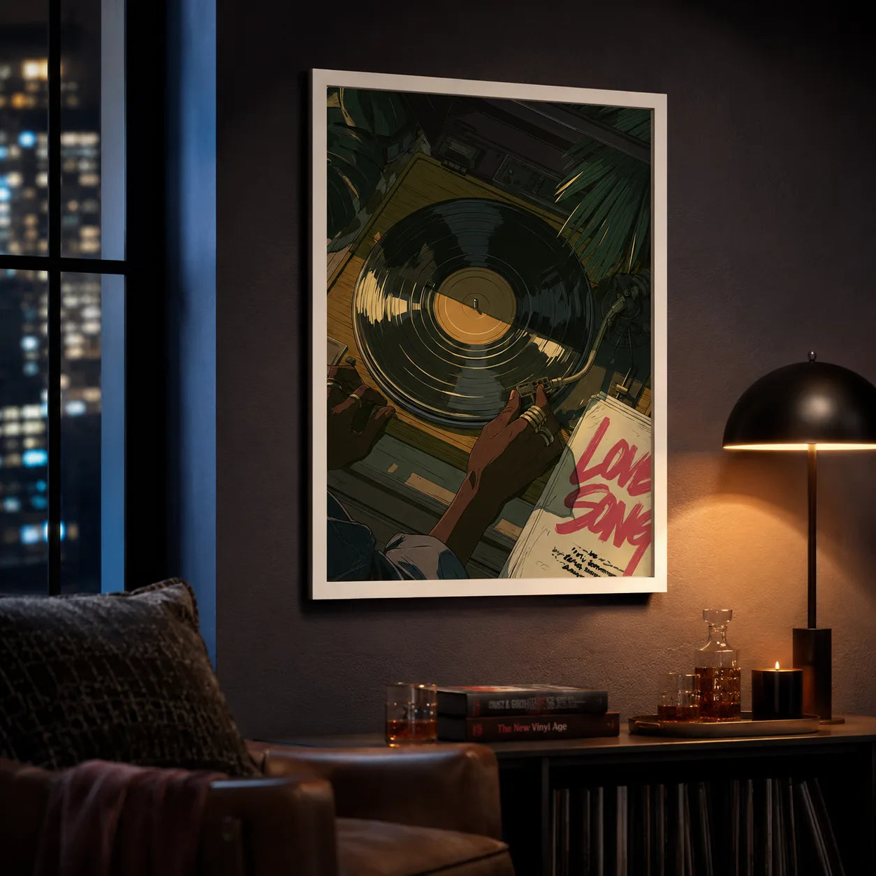 Love Songs Vinyl Record Wall Art Decor - Wall Art Decor - lifestyle
