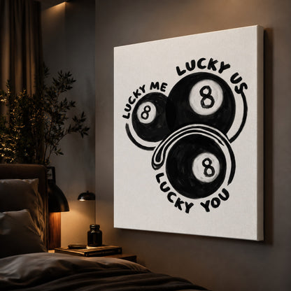 Lucky Me Lucky You Eight Balls Wall Art Decor preview 10