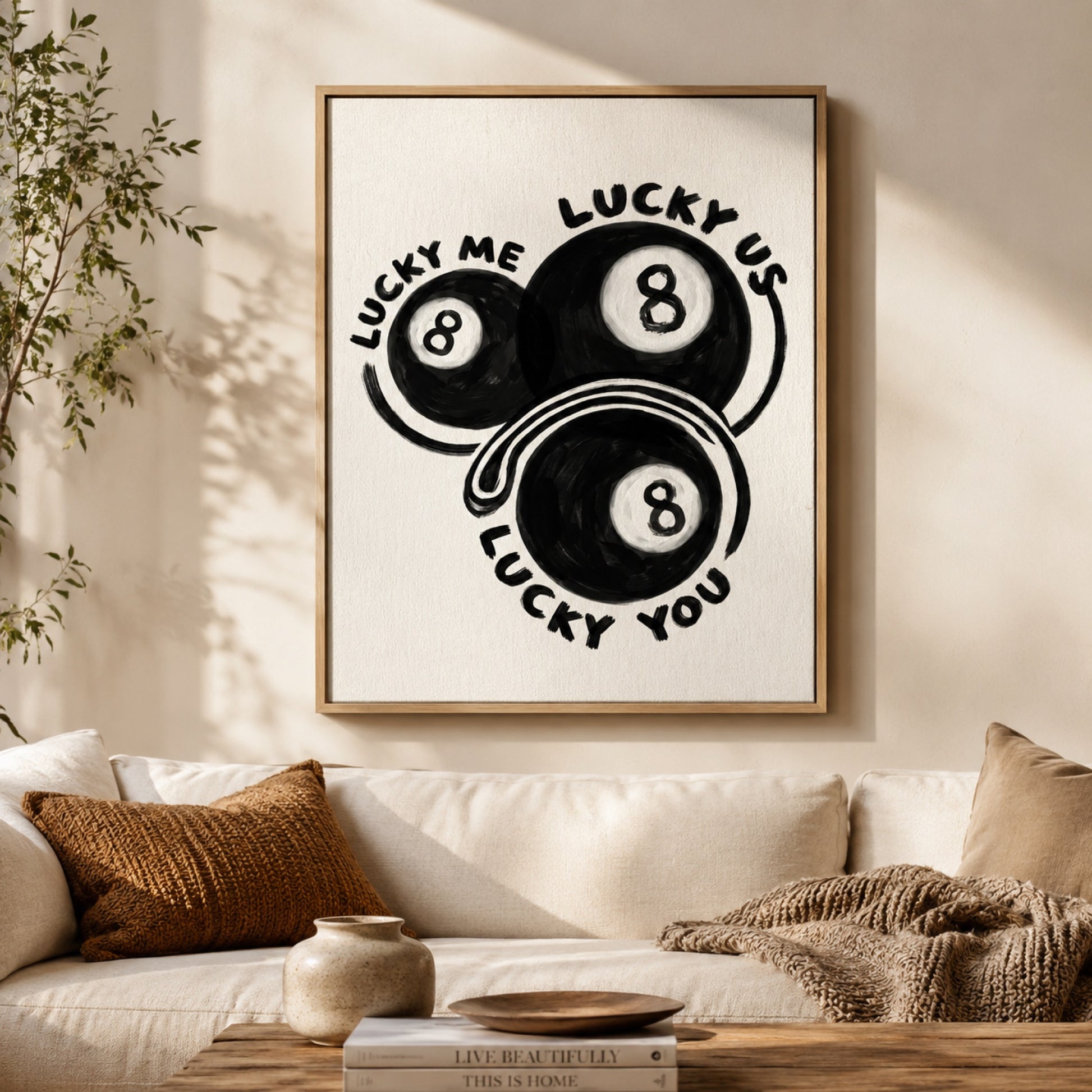 Lucky Me Lucky You Eight Balls Wall Art Decor preview 5