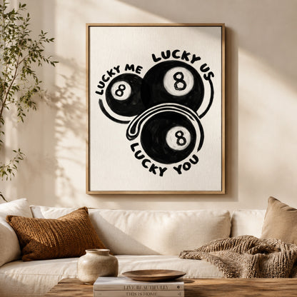 Lucky Me Lucky You Eight Balls Wall Art Decor preview 5