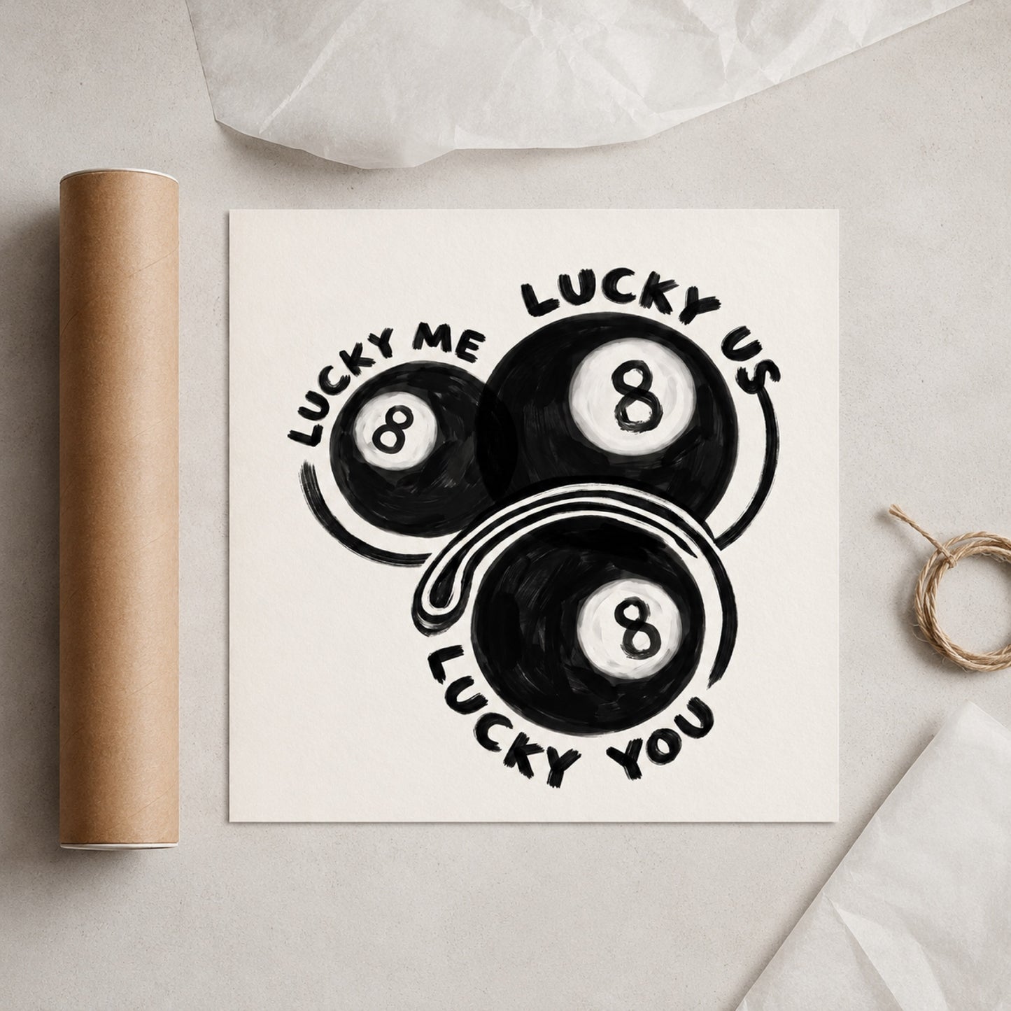 Lucky Me Lucky You Eight Balls Wall Art Decor preview 8