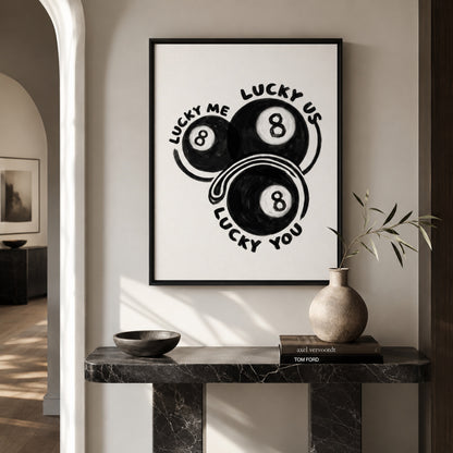 Lucky Me Lucky You Eight Balls Wall Art Decor preview 9