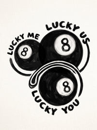 Lucky Me Lucky You Eight Balls Wall Art Decor