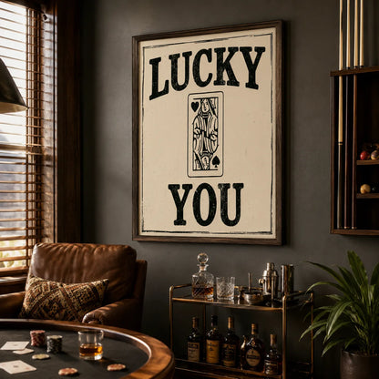 Lucky You Playing Card Wall Art Decor - Wall Art Decor - detail