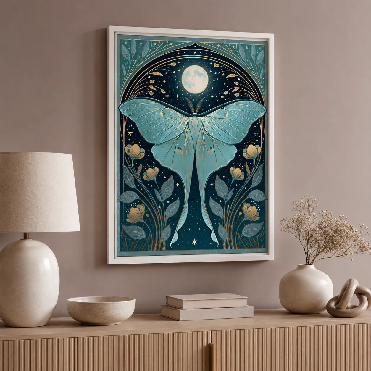 Luna Moth Moon Wall Art Decor - Wall Art Decor - view 11