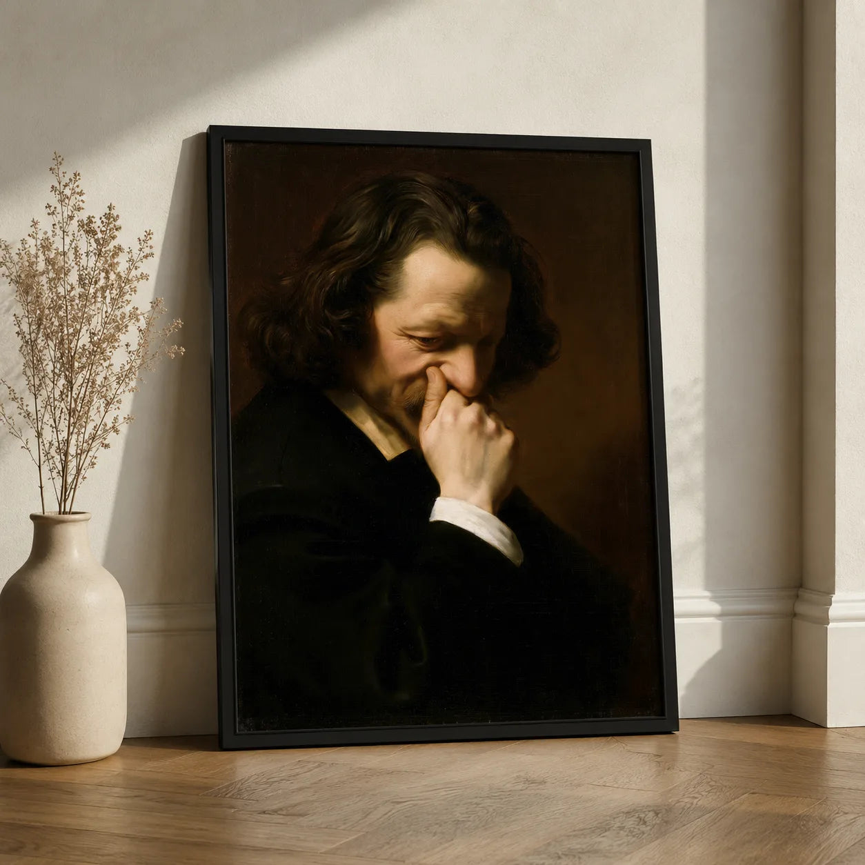 Man Holding His Nose Wall Art Decor - Wall Art Decor - alternate angle