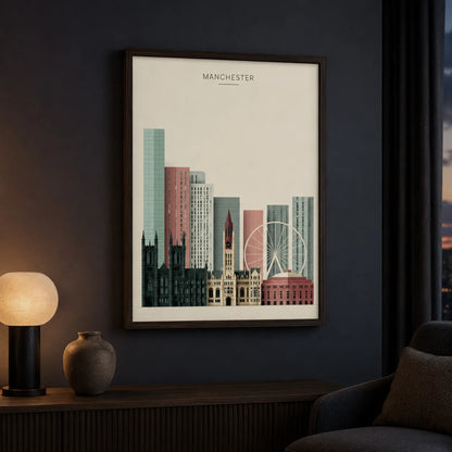 Manchester Skyline Cityscape Wall Art Decor - Wall Art Decor - lifestyle