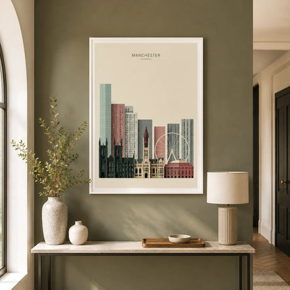 Manchester Skyline Cityscape Wall Art Decor - Wall Art Decor - styled
