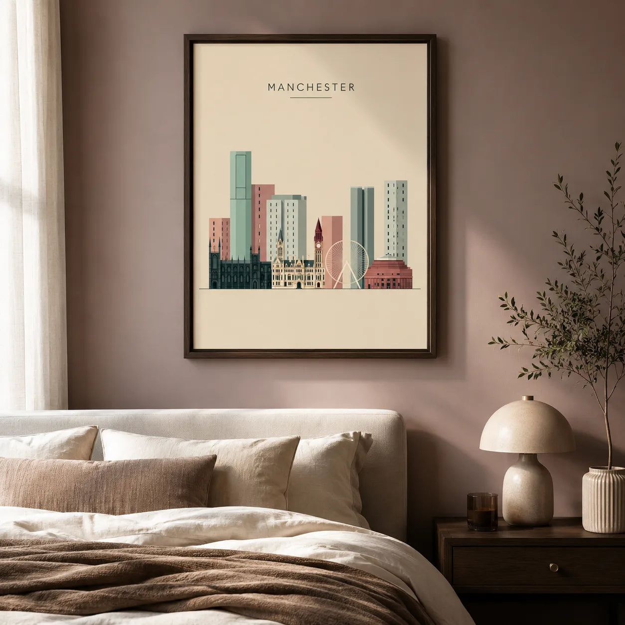 Manchester Skyline Wall Art Decor - Wall Art Decor - alternate angle