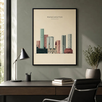Manchester Skyline Wall Art Decor - Wall Art Decor - detail