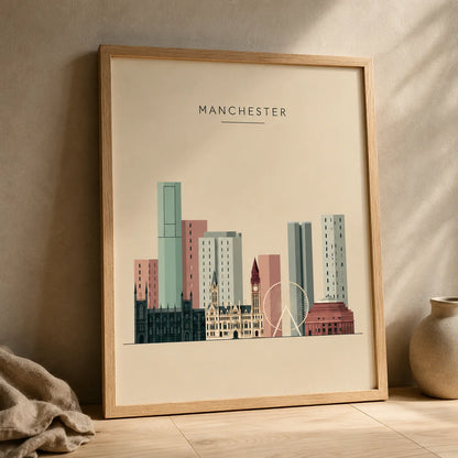 Manchester Skyline Wall Art Decor - Wall Art Decor - side view