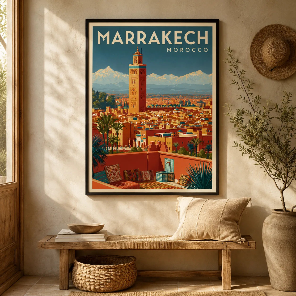 Marrakech Morocco Travel Wall Art Decor - Wall Art Decor - in use