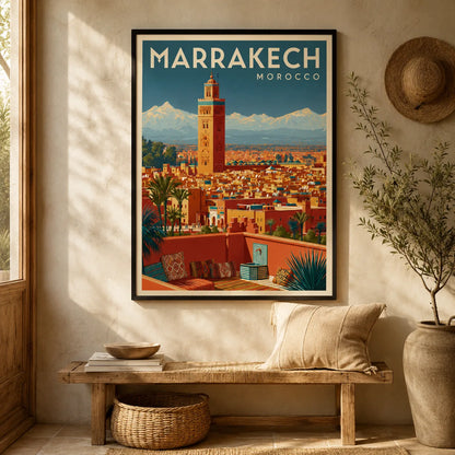 Marrakech Morocco Travel Wall Art Decor - Wall Art Decor - in use