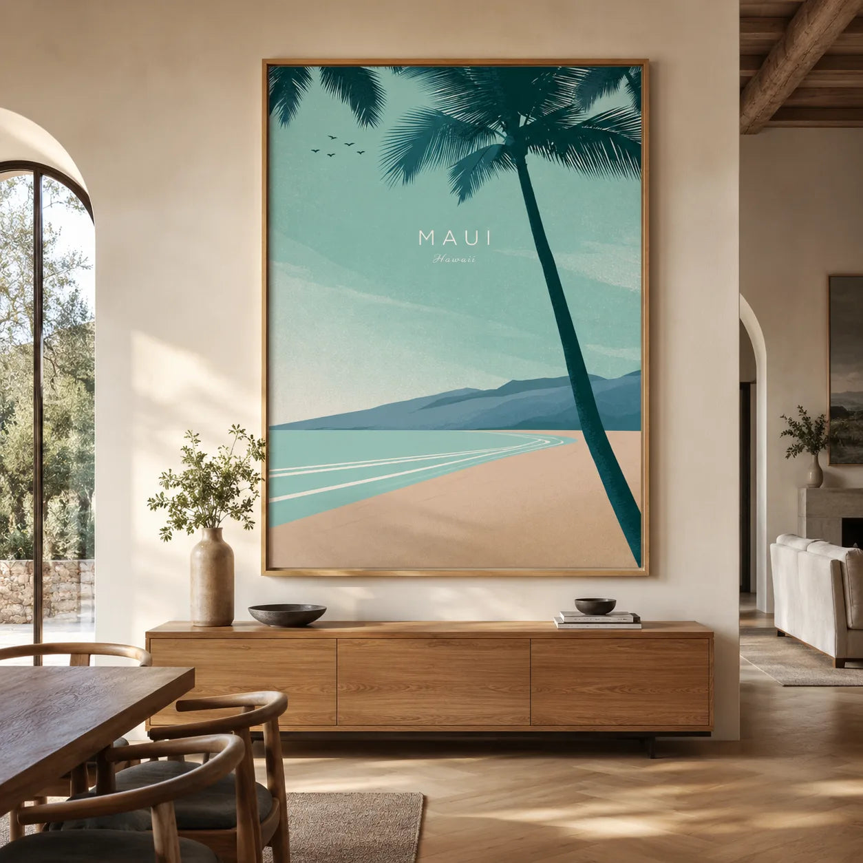 Maui Hawaii Palm Beach Wall Art Decor - Wall Art Decor - close up