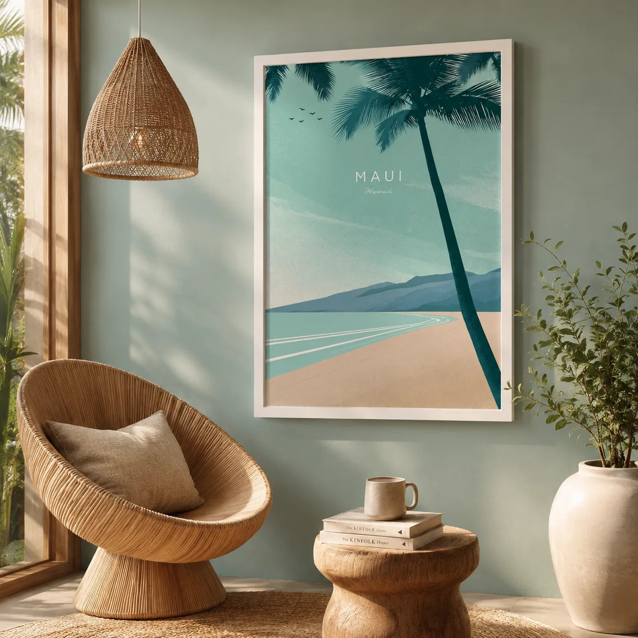Maui Hawaii Palm Beach Wall Art Decor - Wall Art Decor - in use