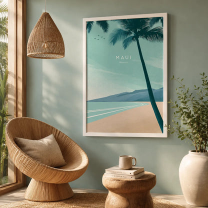 Maui Hawaii Palm Beach Wall Art Decor - Wall Art Decor - in use
