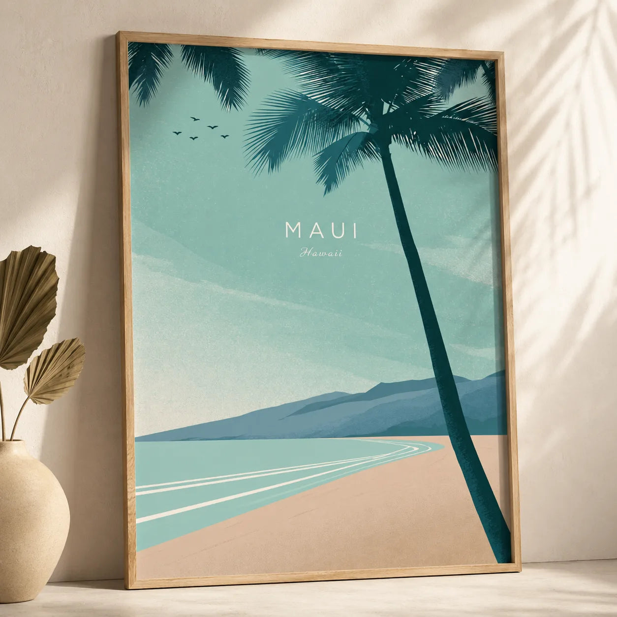Maui Hawaii Palm Beach Wall Art Decor - Wall Art Decor - side view