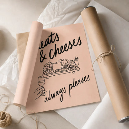 Meats and Cheeses Always Pleases Wall Art Decor - Wall Art Decor - back view