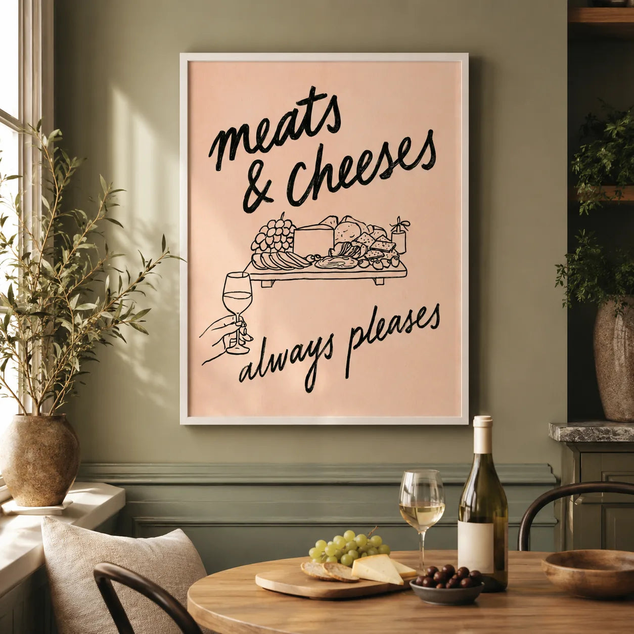 Meats and Cheeses Always Pleases Wall Art Decor - Wall Art Decor - detail