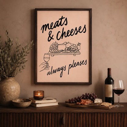 Meats and Cheeses Always Pleases Wall Art Decor - Wall Art Decor - in use