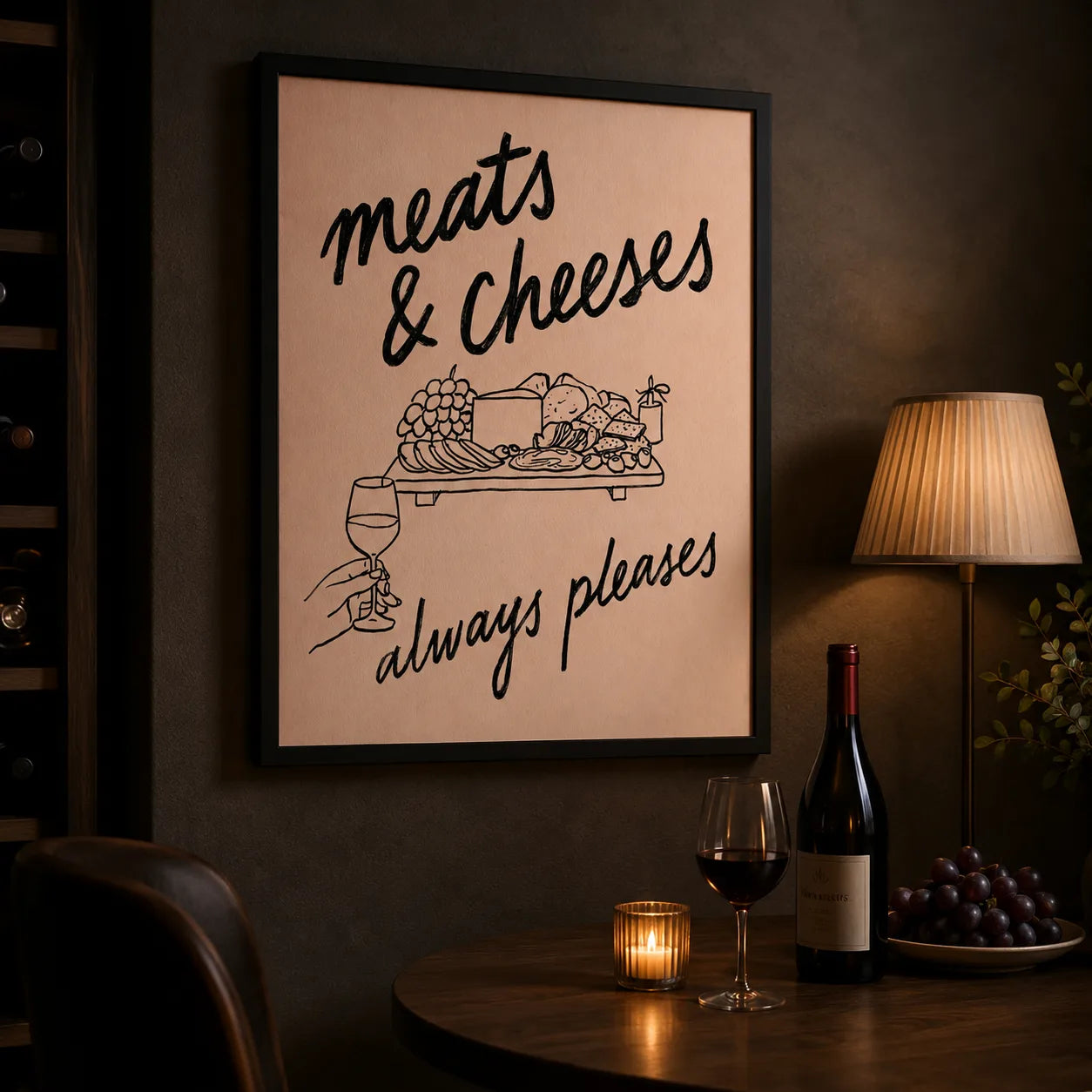 Meats and Cheeses Always Pleases Wall Art Decor - Wall Art Decor - lifestyle