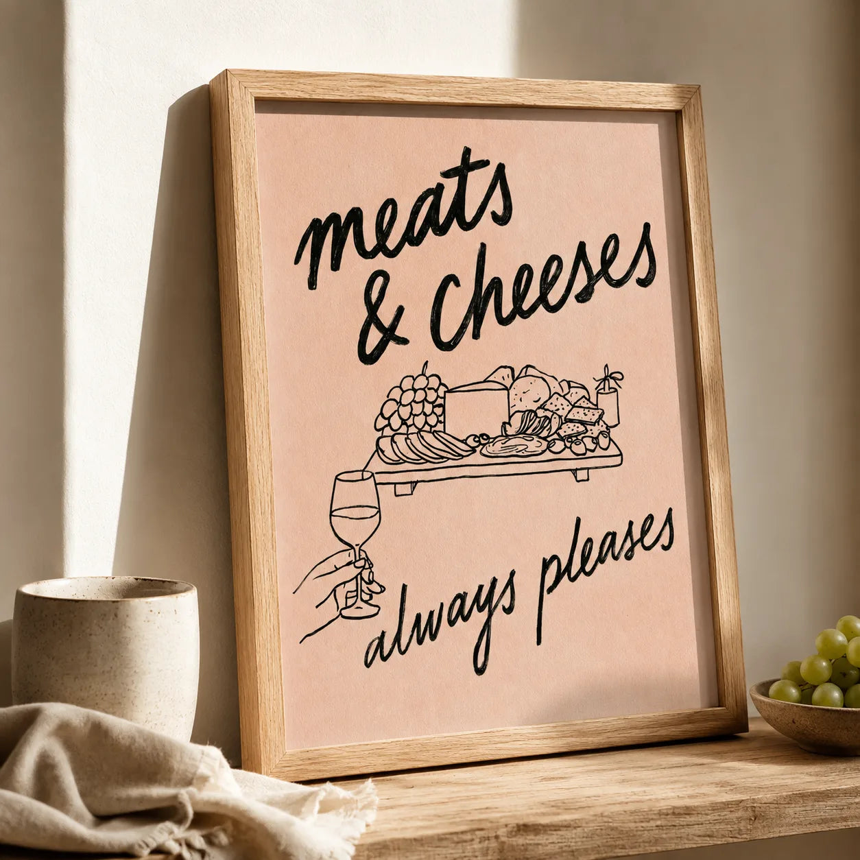 Meats and Cheeses Always Pleases Wall Art Decor - Wall Art Decor - packaging