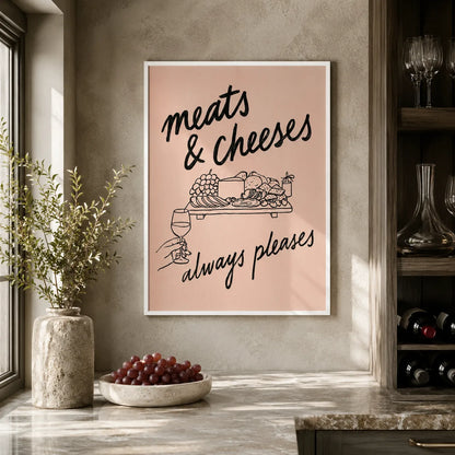 Meats and Cheeses Always Pleases Wall Art Decor - Wall Art Decor - styled