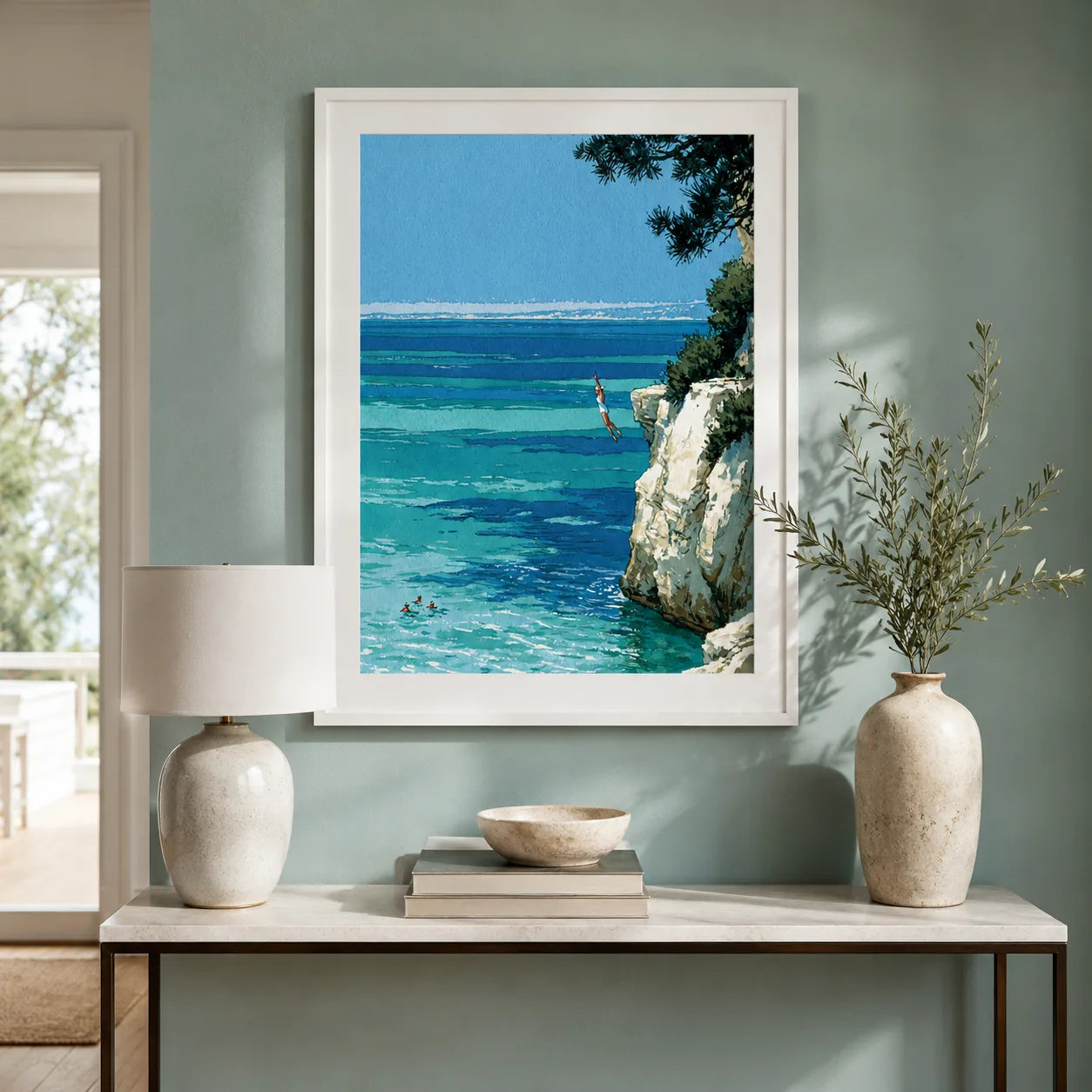 Mediterranean Cliff Diver Wall Art Decor - Wall Art Decor - view 11
