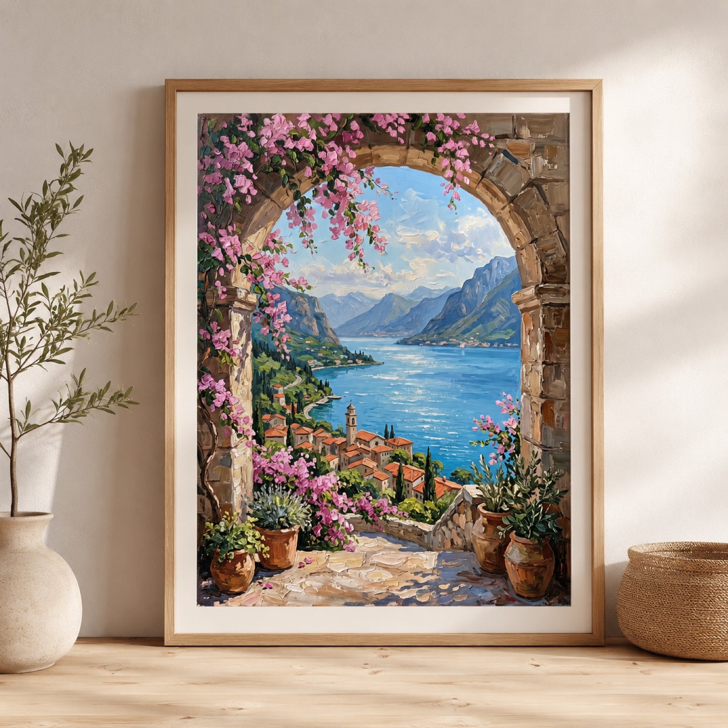 Mediterranean Coast Floral Archway Wall Art Decor – preview 11