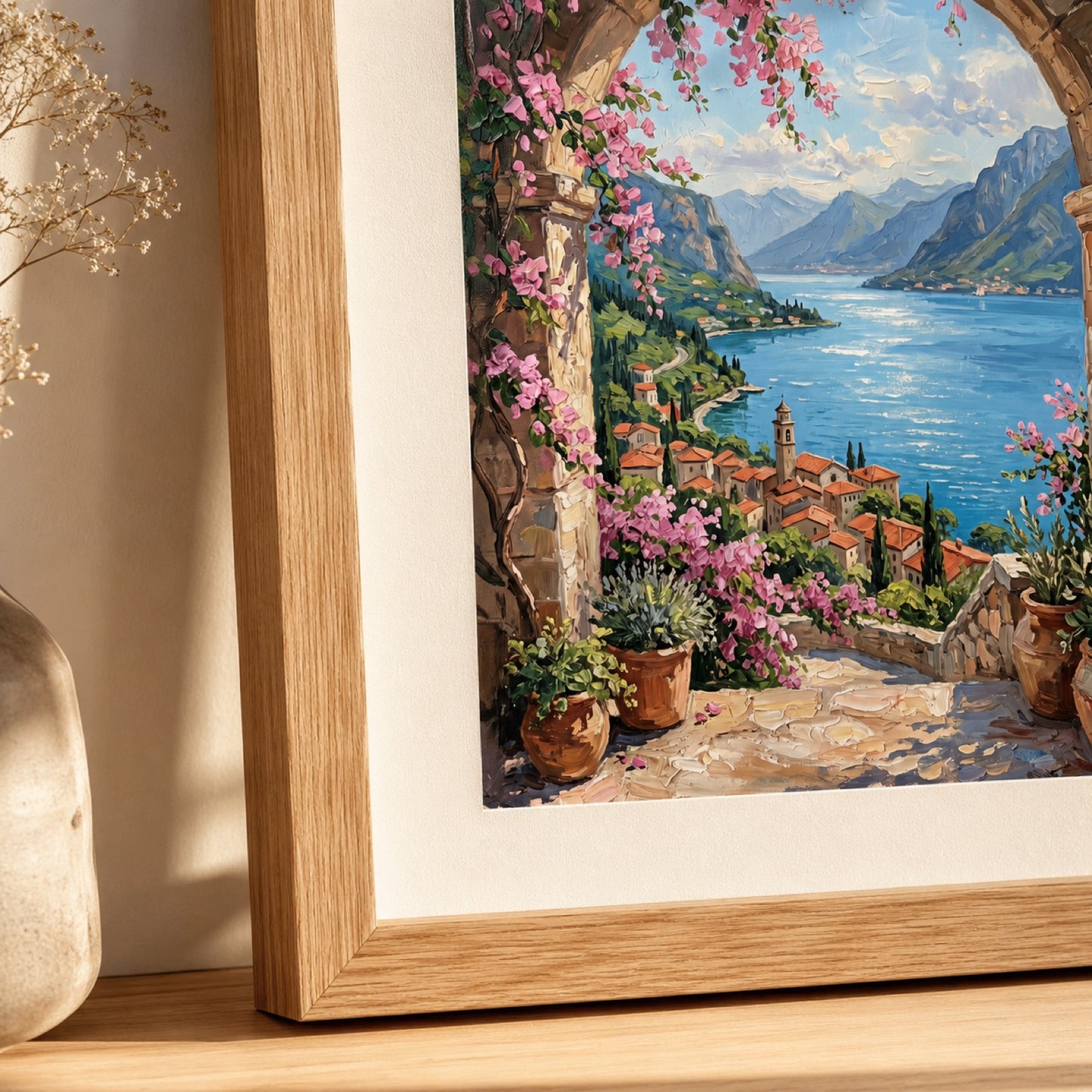 Mediterranean Coast Floral Archway Wall Art Decor – preview 5