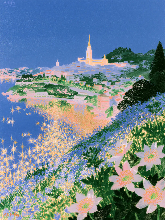 Mediterranean Coastal Village Wall Art Decor