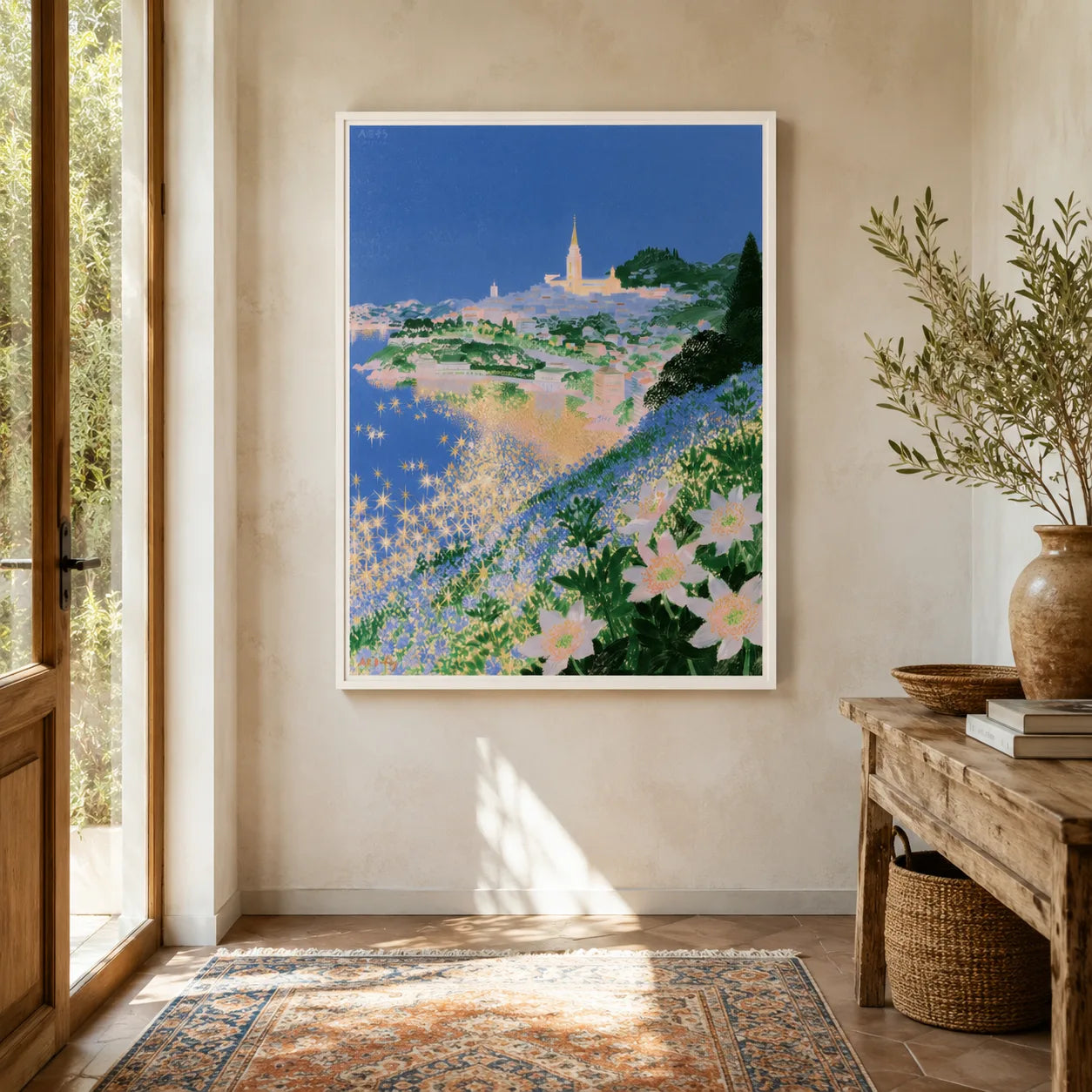 Mediterranean Coastal Village Wall Art Decor - Wall Art Decor - styled