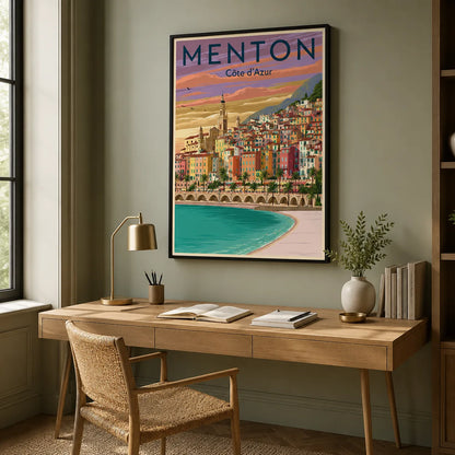 Menton French Riviera Wall Art Decor - Wall Art Decor - alternate angle