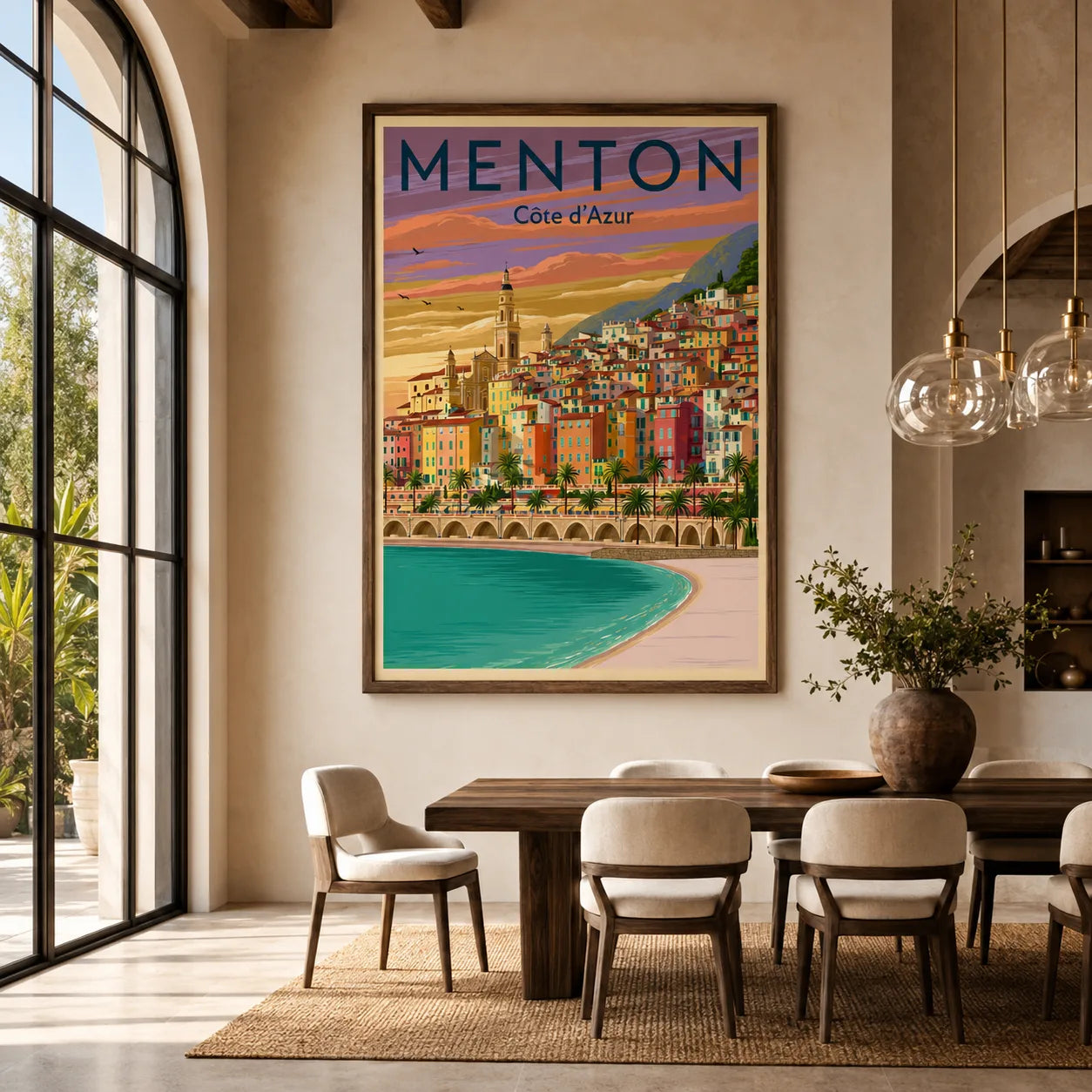 Menton French Riviera Wall Art Decor - Wall Art Decor - close up
