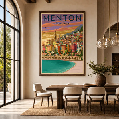 Menton French Riviera Wall Art Decor - Wall Art Decor - close up