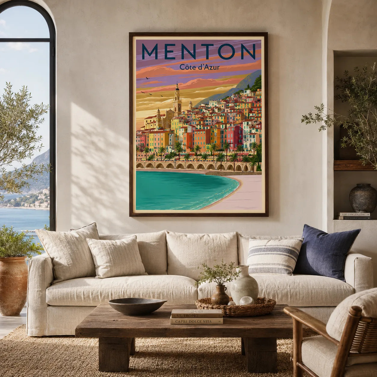 Menton French Riviera Wall Art Decor - Wall Art Decor - detail