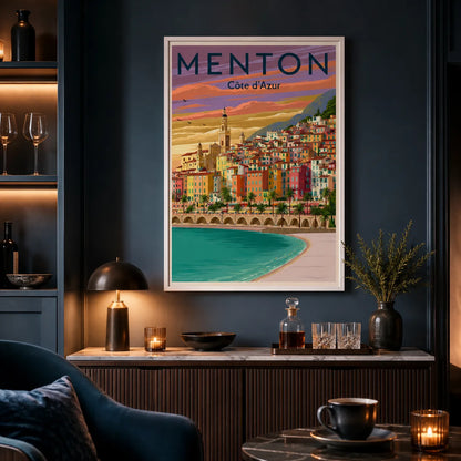 Menton French Riviera Wall Art Decor - Wall Art Decor - lifestyle