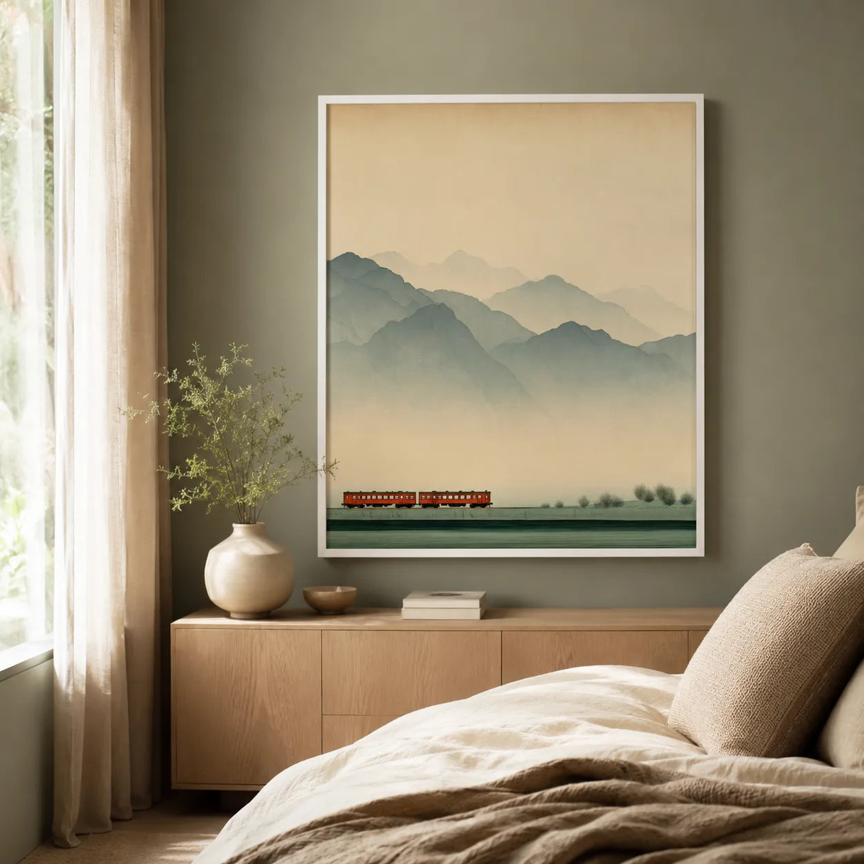 Misty Mountain Train Wall Art Decor - Wall Art Decor - alternate angle