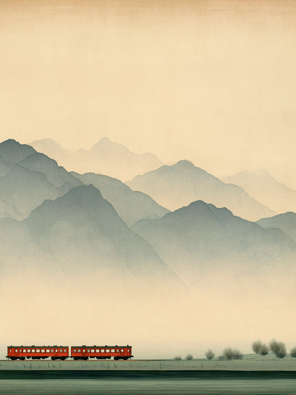 Misty Mountain Train Wall Art Decor