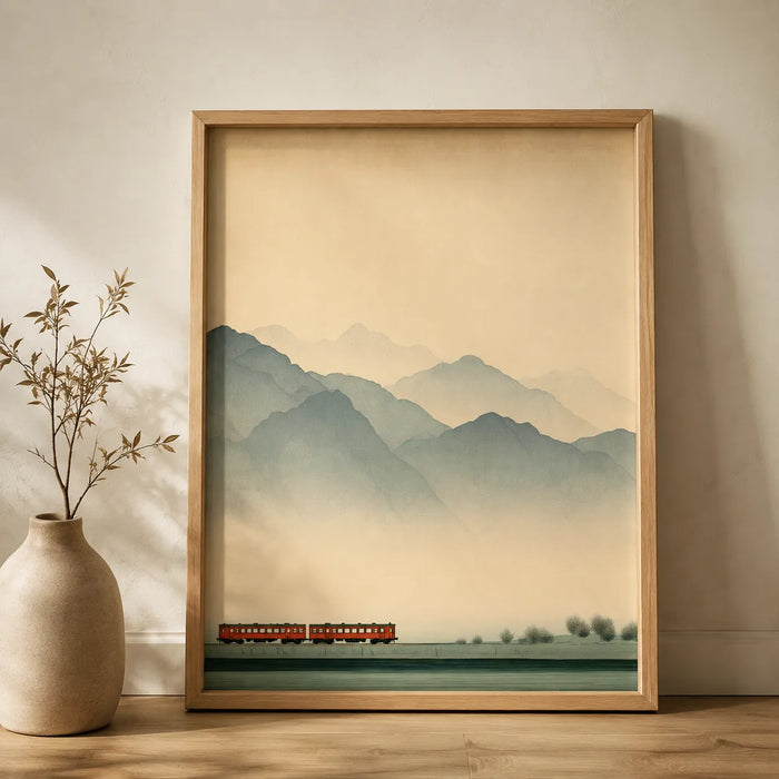 Misty Mountain Train Wall Art Decor