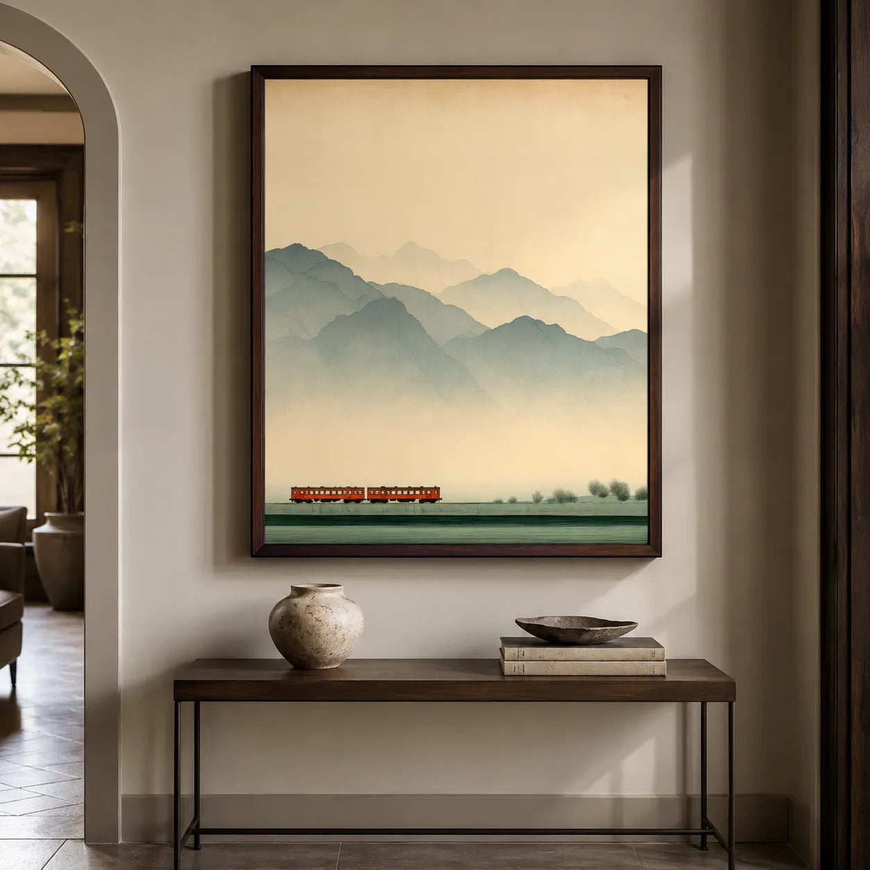 Misty Mountain Train Wall Art Decor - Wall Art Decor - styled