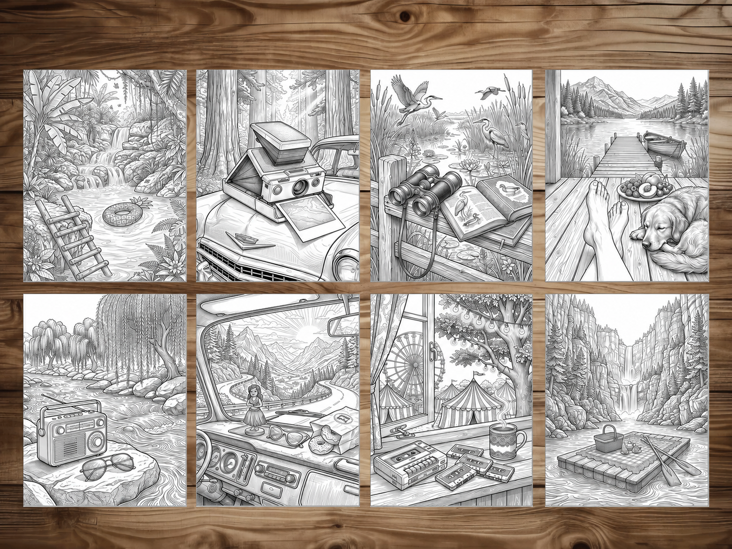 50 Cozy Summer Road Trip Coloring Pages - Printable PDF