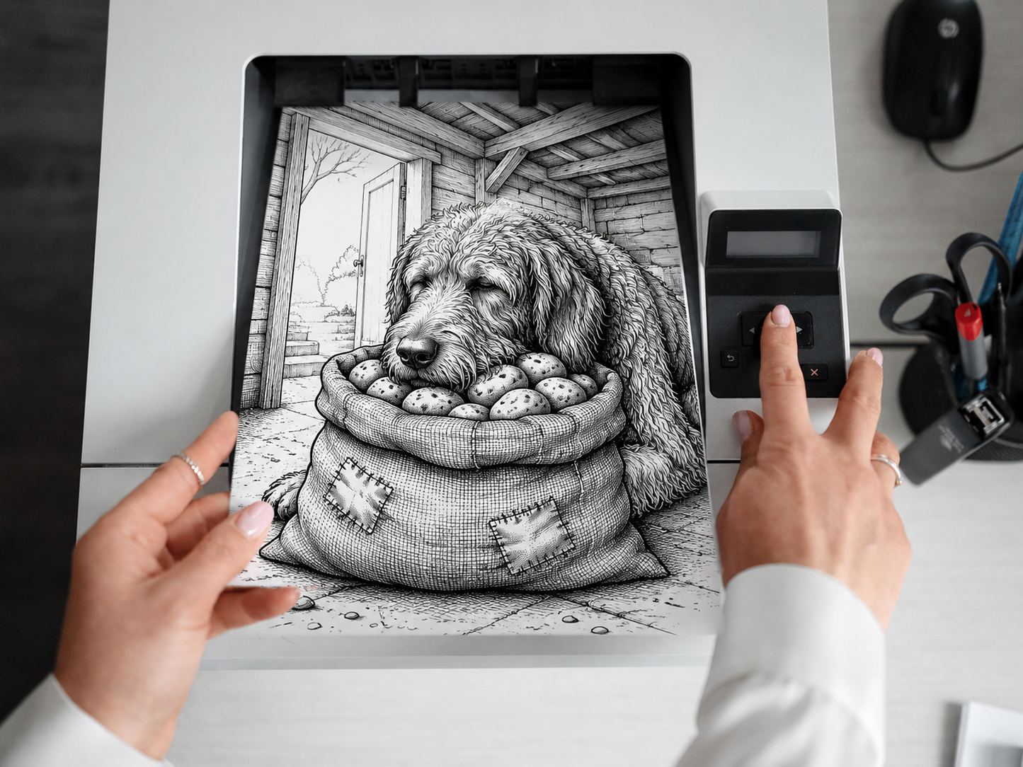 50 Backwoods Grayscale Coloring Pages - PDF Download